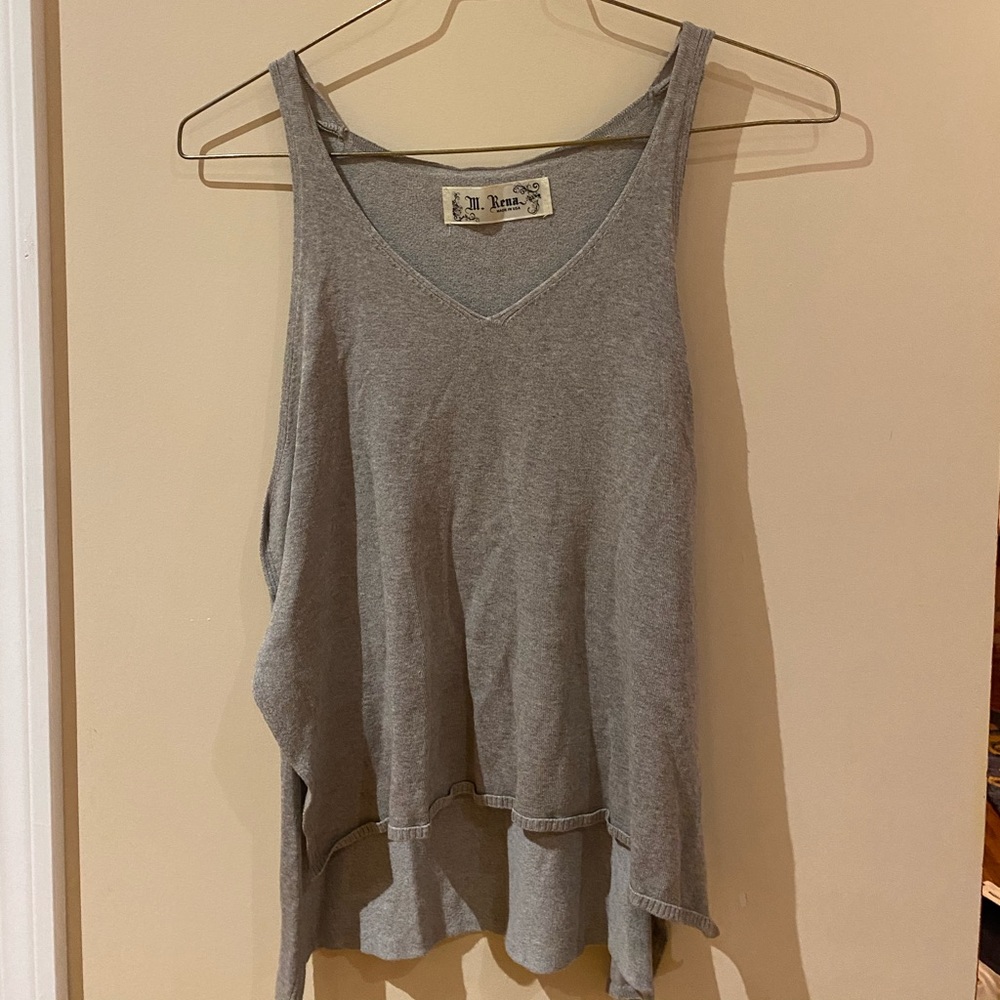 High-low sweater tank